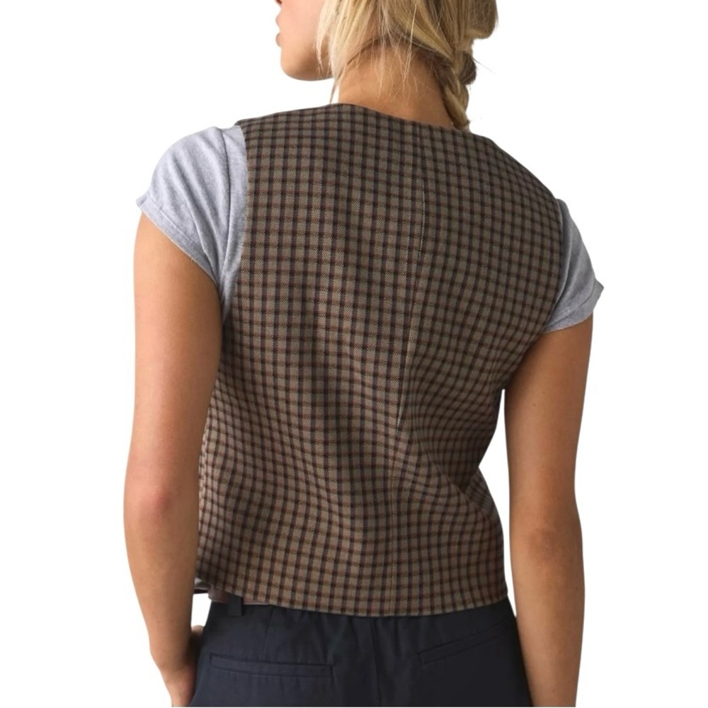 UO Adrian Twill Tailored Vest Top - Picture 3 of 12